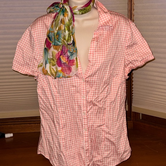 New York & Company Tops - New York & Company Pink Checkered Men's Shirt